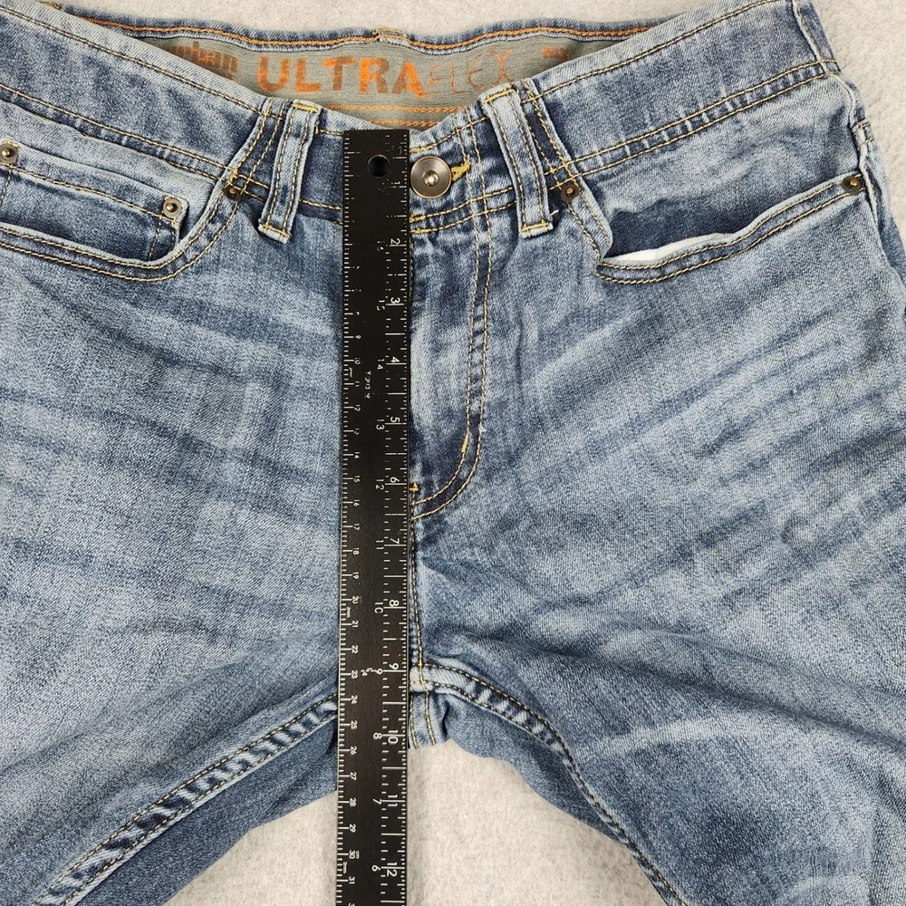 Urban Pipeline Jeans Men W30 Blue Denim Whiskered Medium Wash Ultraflex Straight